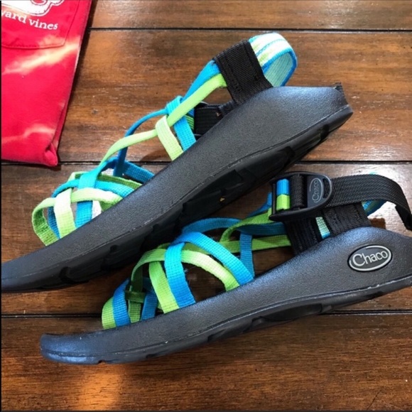 Chaco ZX2 Blue & Green Performance Sandals - Picture 4 of 8